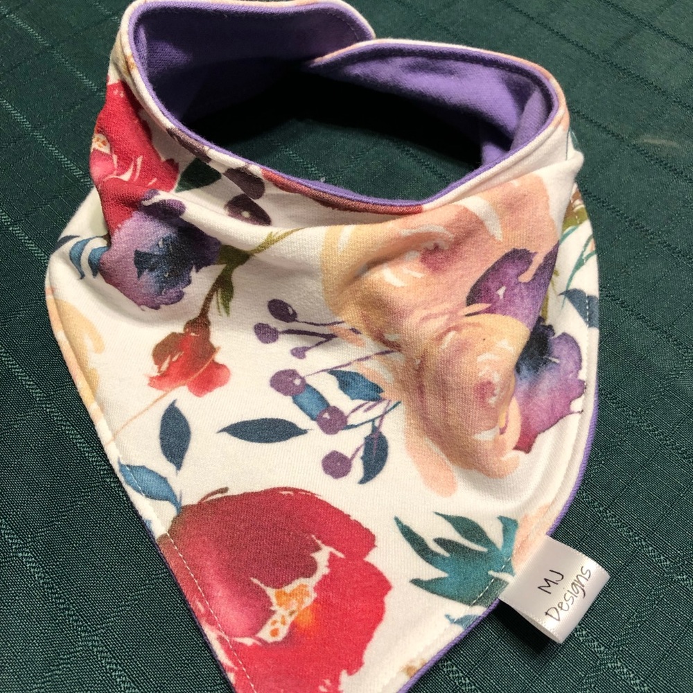 Floral baby bib
